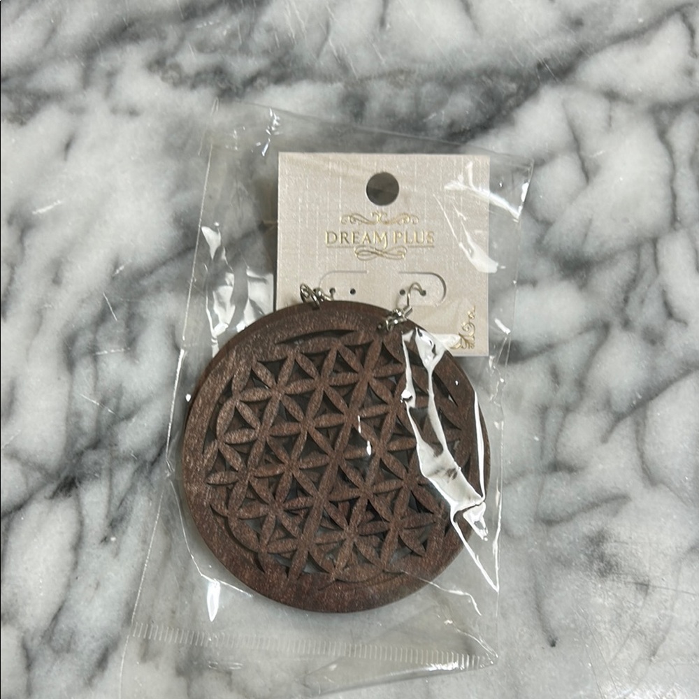 Brown Wooden Earrings